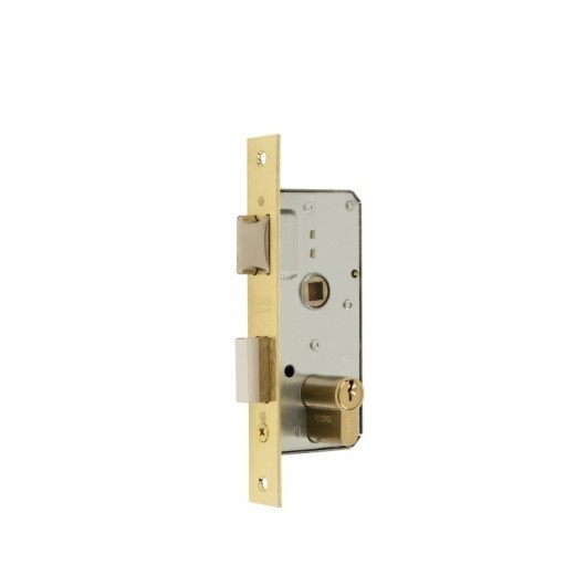 Cerradura Madera Embutir  23X25Mm 1505-2-25 Laton Canto Cuadrado Mcm