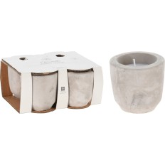 Velas De Citronela Maceta Cemento 4 Unidades 57 X  55 Mm