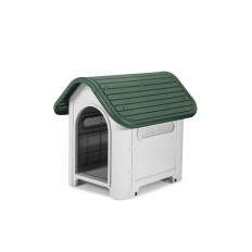 Caseta Para Perro De Resina Beige/Verde Kira 59X75Xh66 Cm