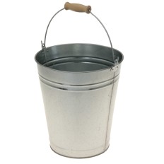 Cubo Galvanizado Asa Madera 10 Litros