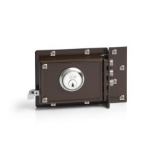Cerradura Sobreponer 143X60Mm 231-12 Marron Picaporte/3Bulones Izquierda Jis