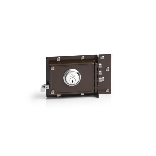 Cerradura Sobreponer 143X60Mm 231-12 Marron Picaporte/3Bulones Izquierda Jis