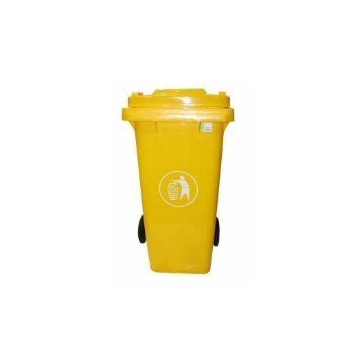 Contenedor Bas. 240 Lt C/Rued Natuur Pl Amarillo Tapa Nt1258