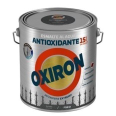 Esmalte Antioxi. Forja 2,5 Lt Gris Acero Ext. Oxiron Al Agua