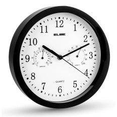 Reloj Pared Higrmetro Termmetro 25Cm Diametro Rp-1005-N El