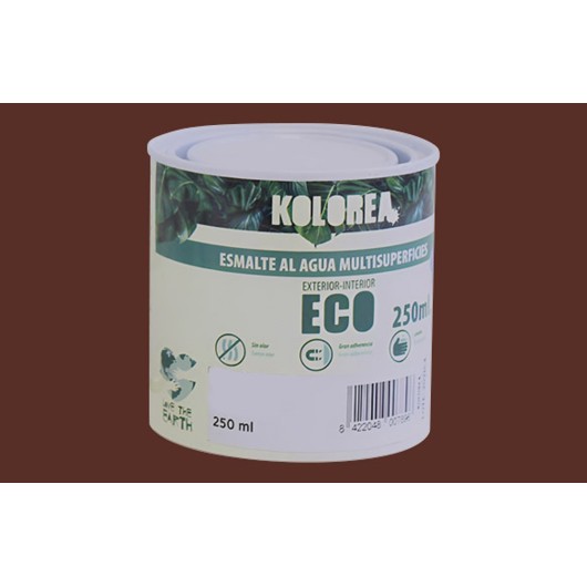 Esmalte Al Agua Eco Satinado Kolorea 250 Ml Tabaco