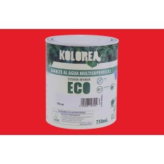 Esmalte Al Agua Eco Satinado Kolorea 750 Ml Rojo China