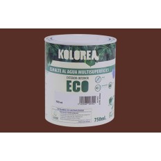 Esmalte Al Agua Eco Satinado Kolorea 750 Ml Tabaco