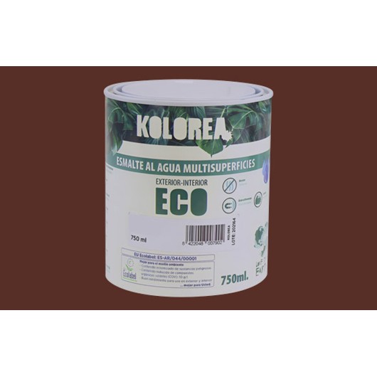 Esmalte Al Agua Eco Satinado Kolorea 750 Ml Tabaco