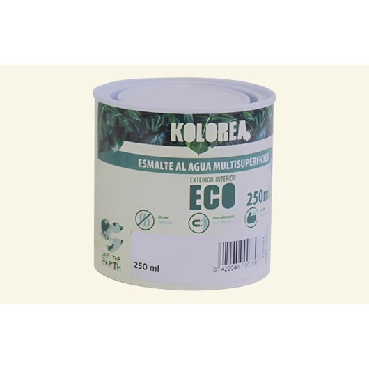 Esmalte Al Agua Eco Satinado Kolorea 250 Ml Blanco Roto
