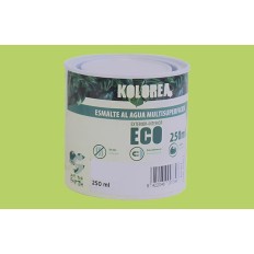 Esmalte Al Agua Eco Satinado Kolorea 250 Ml Verde Lima