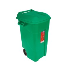 Contenedor Bas. 120 Lt C/Rued Tapa Pl Verde Tayg