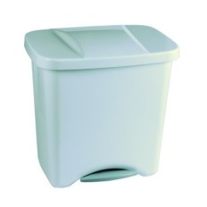 Cubo Con Pedal Ecologico Con Divisiones 50 L-Gris Metalizado