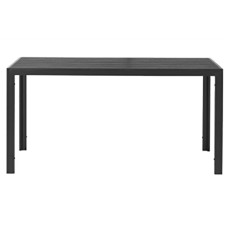 Mesa Aluminio Polywood Negra/Negra Qfplus 150 X 90 Cm