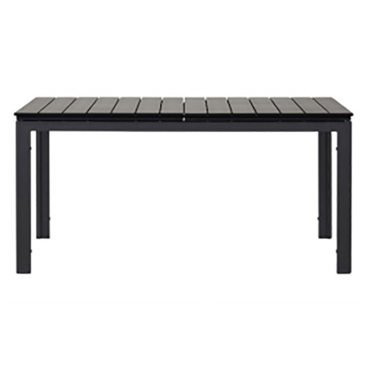 Mesa Aluminio Polywood Extensible Negra/Negra 160/206 X 95 C