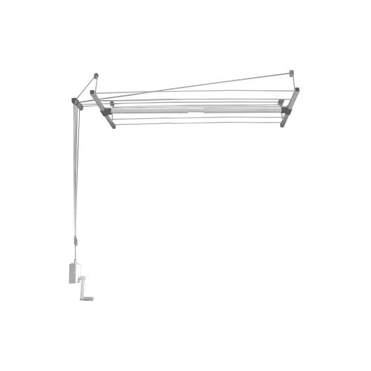 Tendedero Techo Manivela 110-170Cm Ext Acero  Blanco Sube-Baja Efege