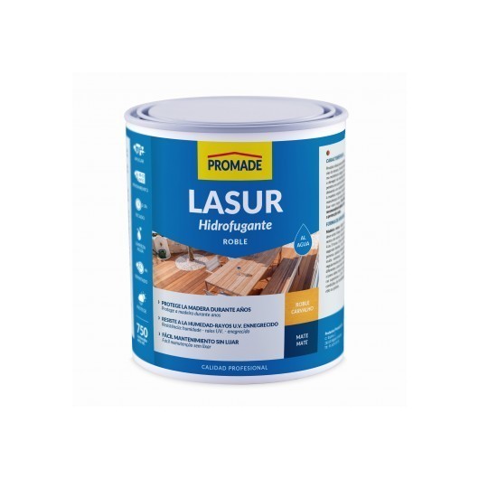 Lasur Madera Exterior Al Agua 750 Ml Roble Asur204 Promade