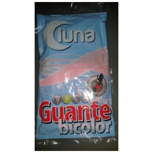 Guante Quimico L09 Bicolor Satin. Latex Ve/Am Luna