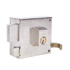 Cerradura Sobreponer 80X48Mm 12580Ihn Hierro Niquelado Picaporte/Palanca Izquierda Yale