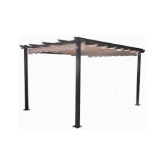 Pergola Aluminio Toldo Corredero 3 X 4 Mt Crudo