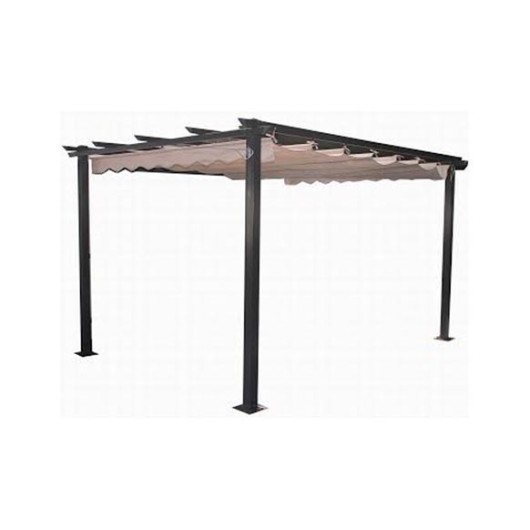 Pergola Aluminio Toldo Corredero 3 X 4 Mt Crudo