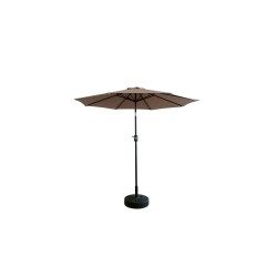 Parasol Aluminio Inclinable Beige 2.5 M Tubo 38 Mm Con Maniv