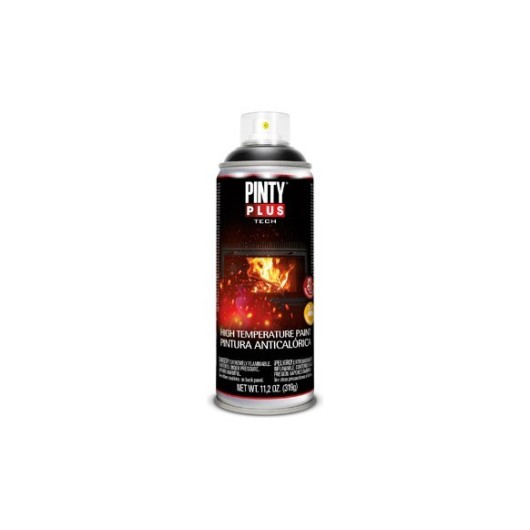 Pintura Anticalorica Spray Tech 520 Cc Ral 9005 Negro Pintyp