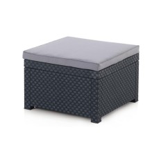 Pouf Ratan Resina Diva Grafito 56X56X39 Cm Shaf