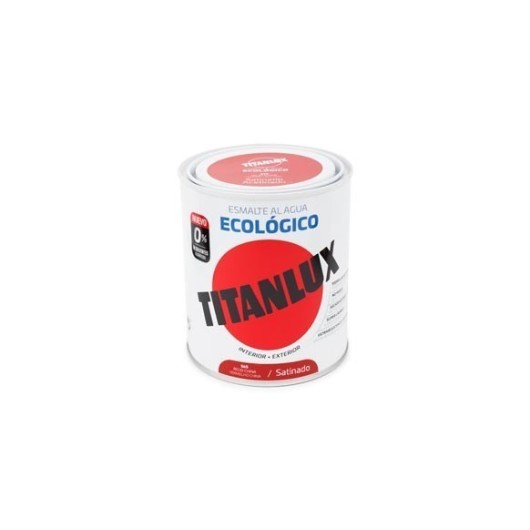 Esmalte Al Agua Ecologico Satinado 250 Ml Rojo China Titanlu