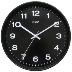 Reloj Pared Redondo 30,5 Cm - Negro Versa