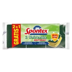 Estropajo Fibra / Salvauas (2+1 Uds) Antibacterias Spontex