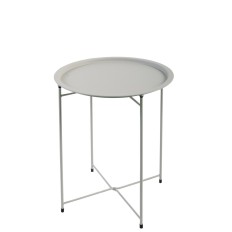 Mesa Auxiliar Acero  46 Cm Crema Non