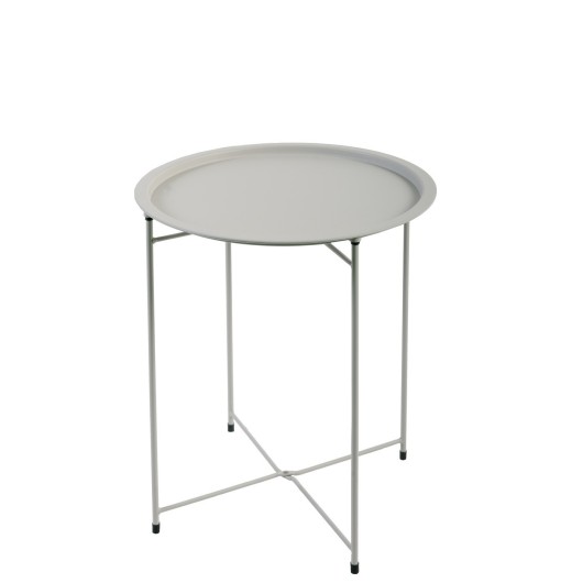 Mesa Auxiliar Acero  46 Cm Crema Non