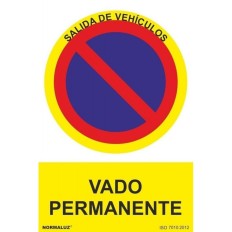 Seal Prohibido Vado Permanente Pvc Normaluz 0,7Mm 210X300Mm