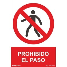 Seal Prohibido El Paso Pvc Normaluz 0,7Mm 300X400Mm