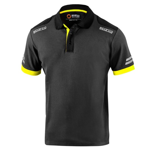 Polo Tecnico 180 Gr Gris / Amarillo Fluor Talla S Sparco