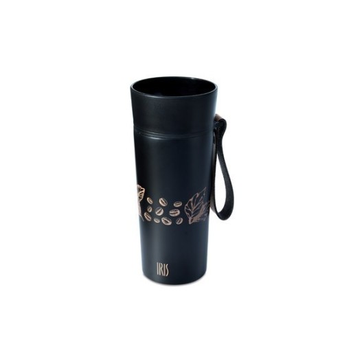 Mug Termico Negro 360 Ml Iris