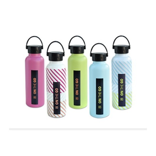 Botella Inox Termo On The Go Fluor 750 Ml Surtidas 5 Colores