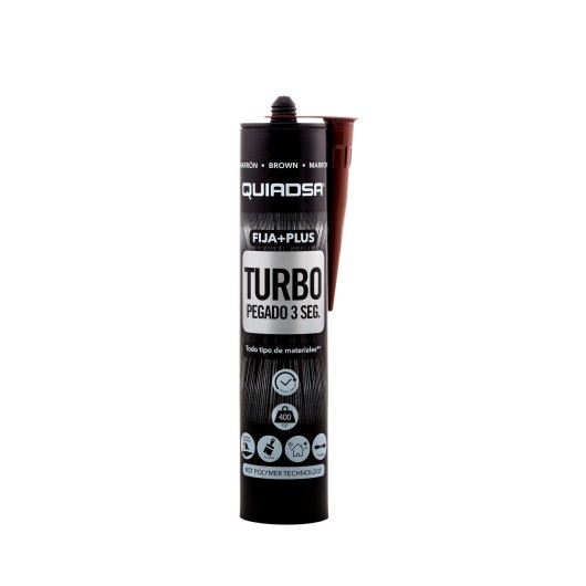 Adhesivo Sellador Fija+Plus Turbo 290 Ml Marron Quiadsa