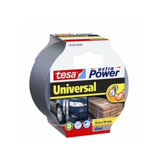 Cinta Americana Universal Extra Power 10 M X 50 Mm Plata Tes