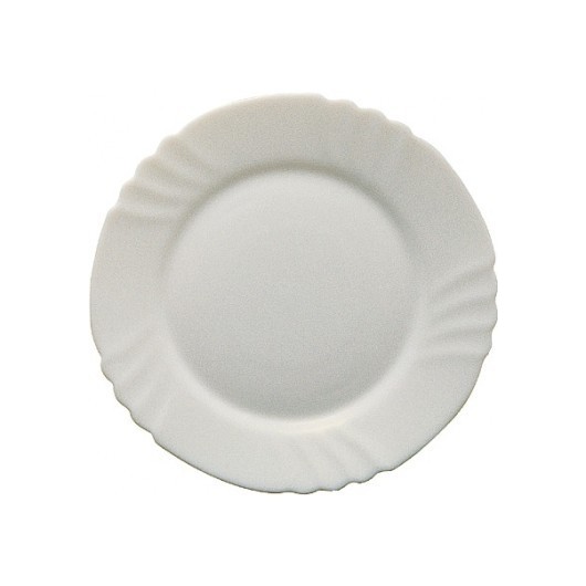 Plato Mesa Postre 20Cm Ebro Blanco Cristal Bormioli