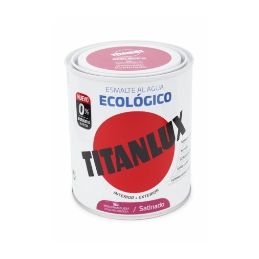 Esmalte Al Agua Ecologico Satinado 750 Ml Rosa Flamingo Titanlux