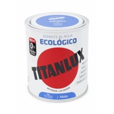 Esmalte Al Agua Ecologico Mate 750 Ml Azul Indigo Titanlux