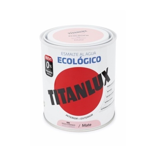 Esmalte Al Agua Ecologico Mate 750 Ml Rosa Frambuesa Titanlux