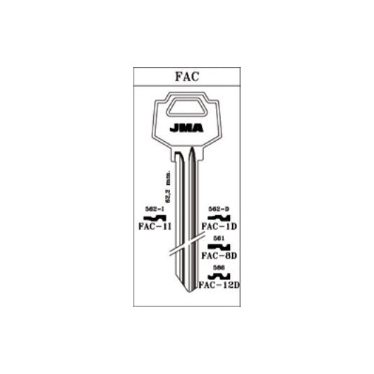 Llave Cilindro En Bruto Jma Acero -12D