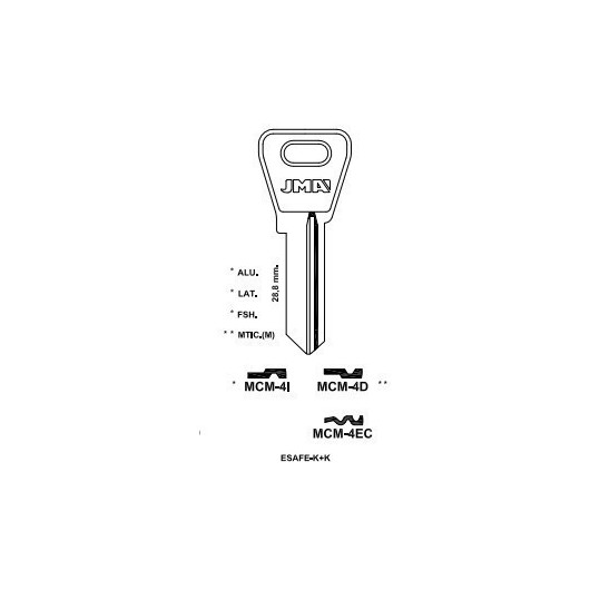 Llave Cilindro En Bruto Jma Acero Mcm-4I