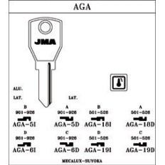 Llave Cilindro En Bruto Jma Acero Aga-19I
