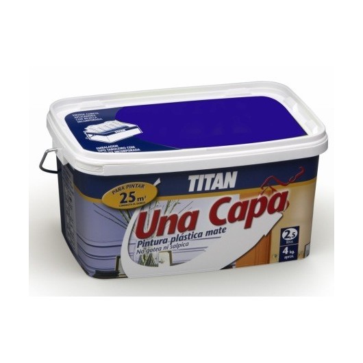 Pintura Plastica Una Capa Mate 2,5 L Esmeralda Titan