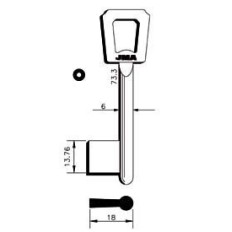 Llave De Gorja En Bruto Jma Laton 17G Nik/G