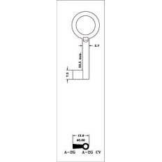 Llave Armario En Bruto Jma Laton A-0G